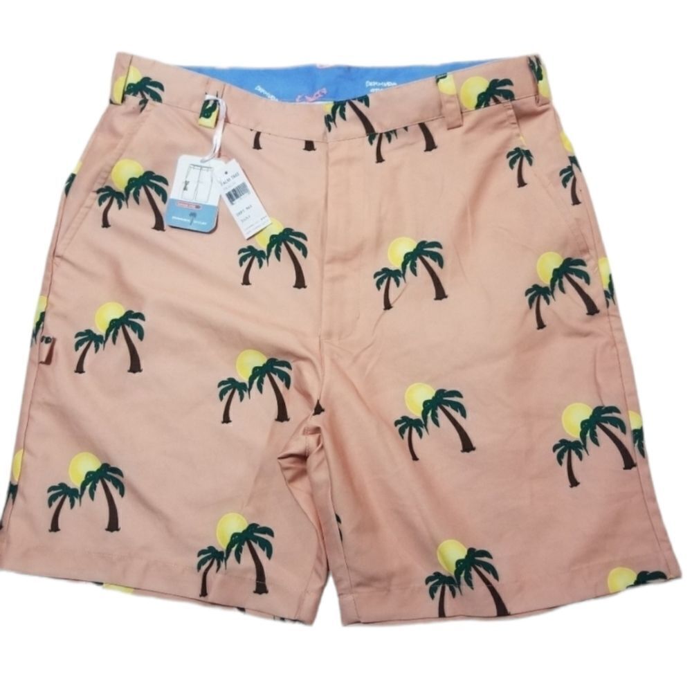 Bermuda Style Palm Tree‎ Peach Bermuda Shorts Size 36M